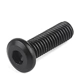 Cgshop-Socket Cap Screws M4 M5 M6 M8 Black Carbon Steel CM Large Flat Hex Hexagon Socket Screw Connector Joint Bolt， Fasten to Prevent loosening(10mm,M6 x10pcs)