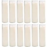 Glass Assorted Religious Candle, White, Case of 12 (1)