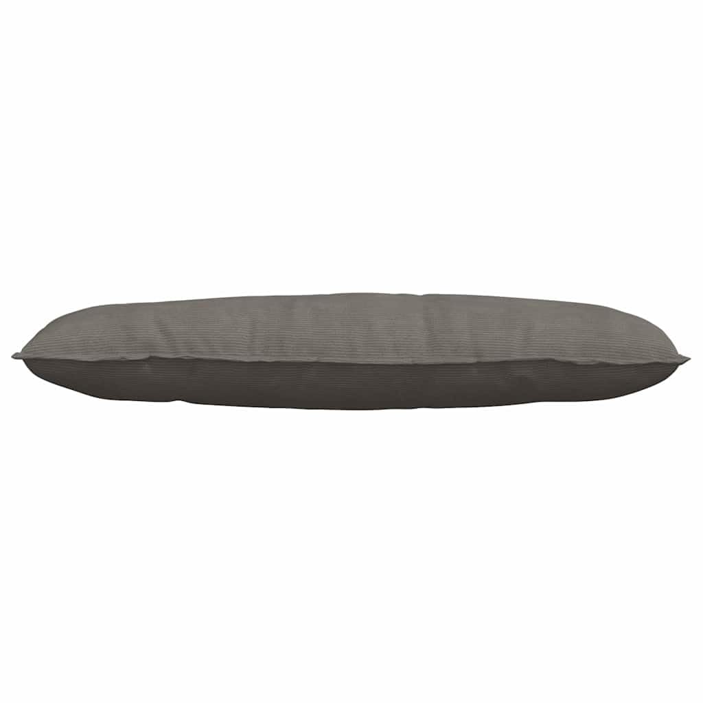 Cojín de espalda gris claro, 120 x 50 cm, de pana, cojín de soporte rectangular para sofá y cama con funda extraíble y cierre de cremallera, acolchado de fibra
