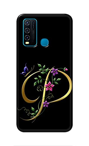 Image of Printed Hard Back Cover Case for Vivo Y30 Back Cover (Alphabet P) -1803