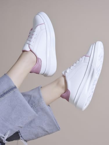 Image of Longwalk White Sneakers for Women & Girls | Trendy & Lightweight Casual Shoes