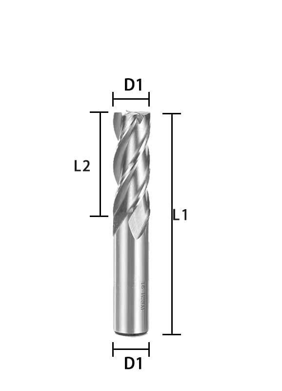 1pc 4 Flöten-HSS-Fräser Hochpräzise HSS-MetallschneiderZähne Aluminium-Fräswerkzeug Key Seater Fräser(6.5mm)