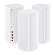 Tenda Nova MX12 Mesh WLAN System - AX3000 Wi-Fi 6 Dualband Mesh Set-empfohlen für Häuser mit 3-4 Schlafzimmer -9xGigabit Port -Ersetzt Router und Repeater -Ethernet Backhaul - APP Steuerung- 3er Pack