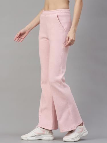 Image of 98 Degree North Women Flared Fleece Track Pants-GL1315-ALMOND