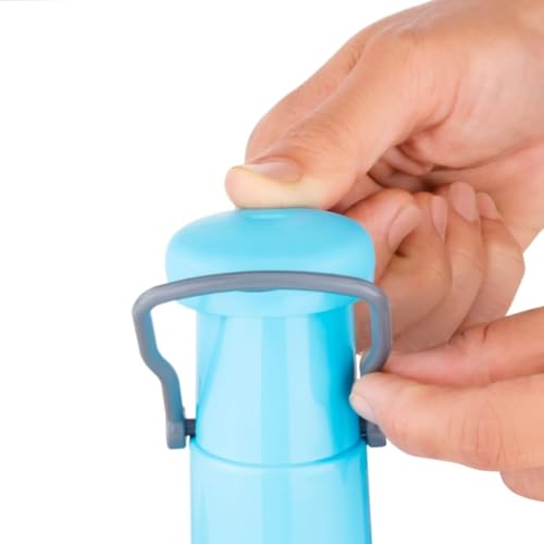Image of 2-in-1 Hand Press Push Chopper | Manual Chopper with 4 Precision Blades for Effortless Vegetable & Fruit Cutting 1000ML Capacity | Sleek Blue Design