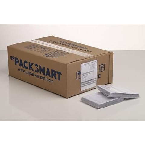 USPACKSMART 200 Units, 4.5"x5.5" Clear Packing List Shipping Label Envelopes - Heavy Duty Adhesive, Ideal for Labels, Invoices & Documents Cover