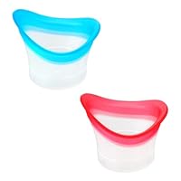 2 Stücke 10ml Silikon Augen Bade Tasse AugenspüLung Weiche Augen Waschschale Augendusche Wiederverwendbar Badewanne Tragbare Augenbadewanne Augenreinigung Werkzeug für Brillen Pflege Beruhigung Müder