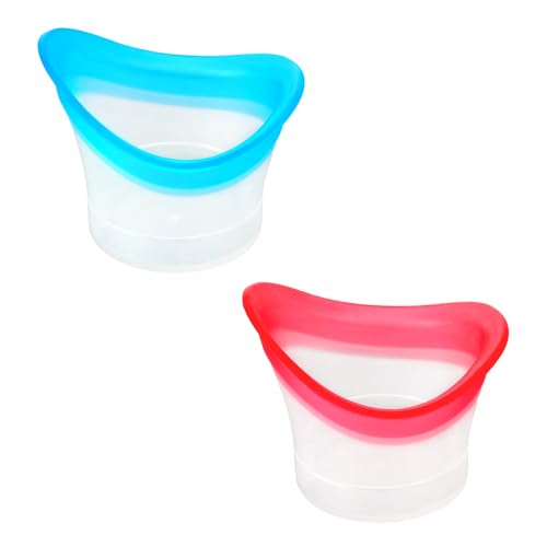 2pcs Eye Wash Cup Eye Wash Bath Kit Silicone Eyes Cleansing Cup for Eyes Rinse Portable eye Care Tool Cleaner for Quick Effective SoothingTired eyes Refresh Clean Dust Makeup Irritants