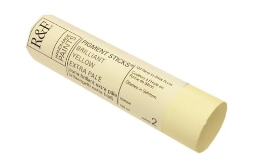 R&F Handmade Paints - Professional Oil Pigment Stick, Brilliant Yellow Extra Pale, 100 ml