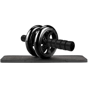 Bauchroller mit Matte, Abdominal Trainer Bauchtrainer für Zuhause, Ab Roller Wheel Effektives Bauchmuskel Fitness Zubehör Trainingsgerät für Männer und Frauen