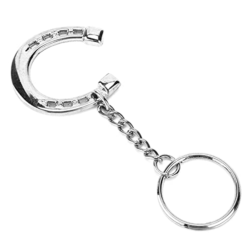 Pssopp Llavero de Herradura Llavero de Herradura Altamente Pulido Regalos de Regalo Durable Silver Horse Snaffle bits Llavero para el hogar