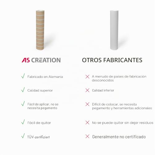 Papel pintado paneles de madera autoadhesivos 3D aspecto madera escandinavos beige blanco de 0,52m 6