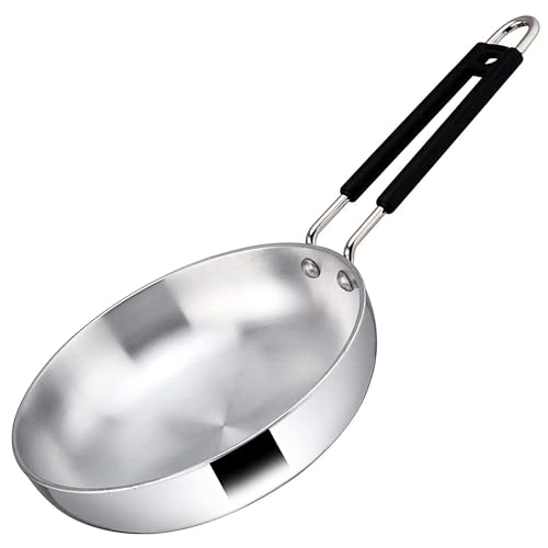 Image of Heavy Gauge Aluminium Frying Pan Small Size with Heat Resistance PVC Handle Aluminum Omlet Pan Fry Pan Cookware Pack of 1