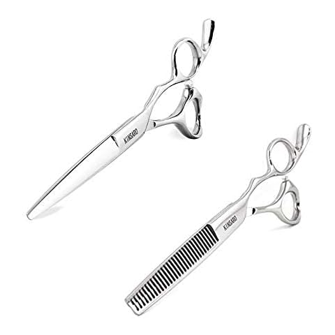 5.5 INCH Hair Cutting Scissors Hair Scissors Barber Scissors Hair Shears and 5.5 INCH Hair Thinning Scissors Thinning Shears Kinsaro Cover