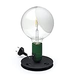 Questa lampada da tavolo nel modello Lampadina è realizzata in alluminio verde e ha una dimensione da 12,5 cm a 24 cm.