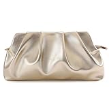 FanChris Evening Bag for Women Ruched Clutch Purse Detachable Metal Chain...