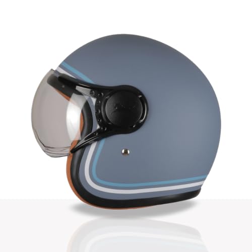 Image of TVS MissFit Women's Open Face Helmet | Lightweight Shell | Pastel Colors Designed Exclusively for Women | Extreme Comfort Fit for Girls | Clear Visor | DOT & ISI Certified