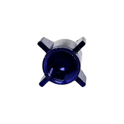 cyclingcolors 4 x Tapas para Válvula Rocket de Aluminio para Válvula Schrader para Bicicleta, Motocicleta, Coche, Quad y E-Scooter, Azul miniatura 2