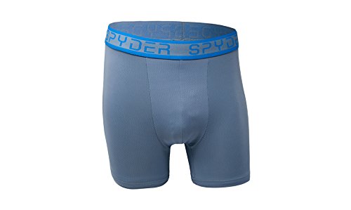 Spyder Performance Mesh Mens Boxer Briefs Sports Underwear 3 Pack For Men (Large, Blue/Navy/Grey)4