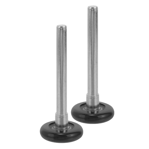 FIXOSHEE Rodillos de Nailon para Puertas de Garaje 46x120h con Vástago, Repuesto Metálico de Alta Resistencia, 2 Piezas para Puertas Correderas Automáticas, Rodillos Duraderos y