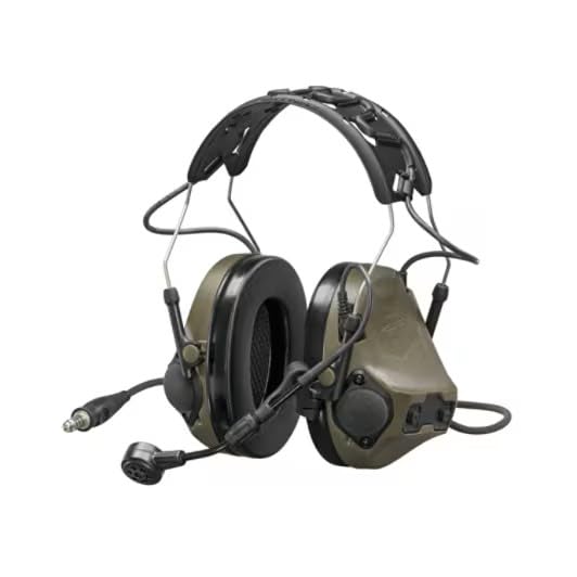 PELTOR ComTac VIII Single Comm Headset MT14H418A-47 GN, Nexus 4-Con, O.D. Green