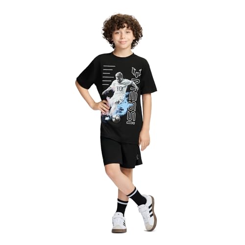 Boys' Lifestyle Short Sleeve Top, Loose-Fit Shirt with Logo, Comfortable, All-Day Wear2