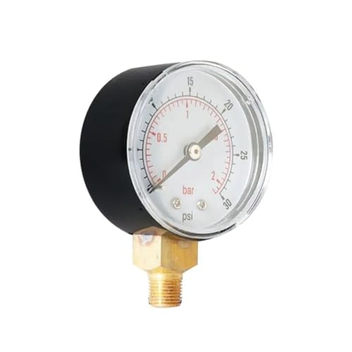 Manomètre Y50 1/4 BSPT 0-30 psi vertical de 52 mm pour mesure précise de pression de fluide - 4