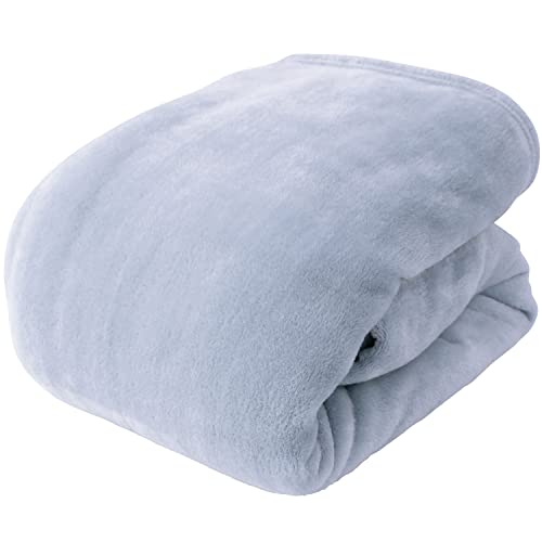 mofua 毛布 スモークブルー シングル オールシーズン 発売10周年プレミアムマイクロファイバー 静電気対策強化 洗える ブランケット エコテックス認証 500001V9