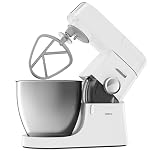 Kenwood Chef XL Impastatrice Planetaria KVL4100W, 3 Ganci e Fruste per Impastare, Montare e Miscelare, Ciotola da 6.7 L, Lavabile in Lavastoviglie, Motore da 1200W, Bianco