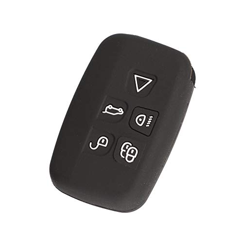 Happyit Silicone Car Key Cover Case Suitable for Land Rover RANGE ROVER SPORT Evoque Freelander 2 DISCOVER Discovery 5 Buttons (Black) - Image 3