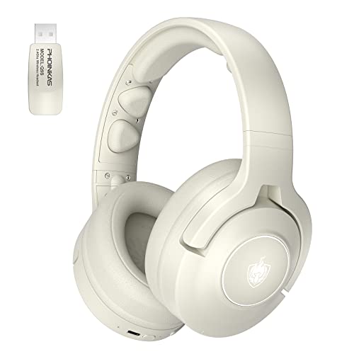 YOTMS Auriculares inalámbricos para Videojuegos PS4, PS5, PC, Switch – 2,4 GHz Auriculares...