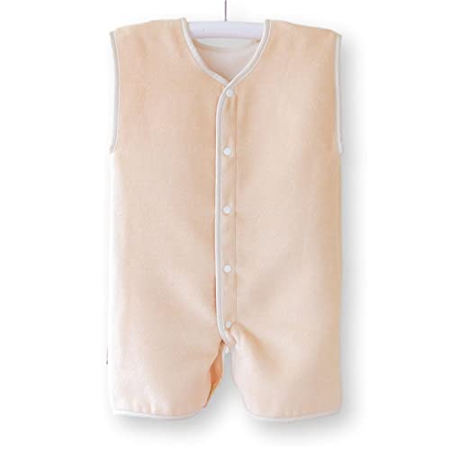 hugmamu® はぐまむ 綿毛布 スリーパー ロンパース 2way (ジュニア (52×73), ベーシック・キャメル) 6920-08