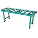 Heavy Duty 440 LB Capacity Roller Stand, 9-Roll Adjustable Support for Conveyors & Material Handling - Industrial Green Stand for Warehouses, Workshops, and Moving Heavy Loads Safely