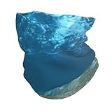 Máscara facial con diseño de paisaje marino ondulado con diseño de océano, máscara deportiva ligera que absorbe la humedad, calentador de cuello para invierno