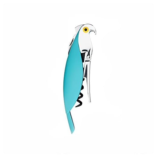 A di Alessi Papegaai Kurkentrekker, Blauw, (AAM32 AZ), Lichtblauw