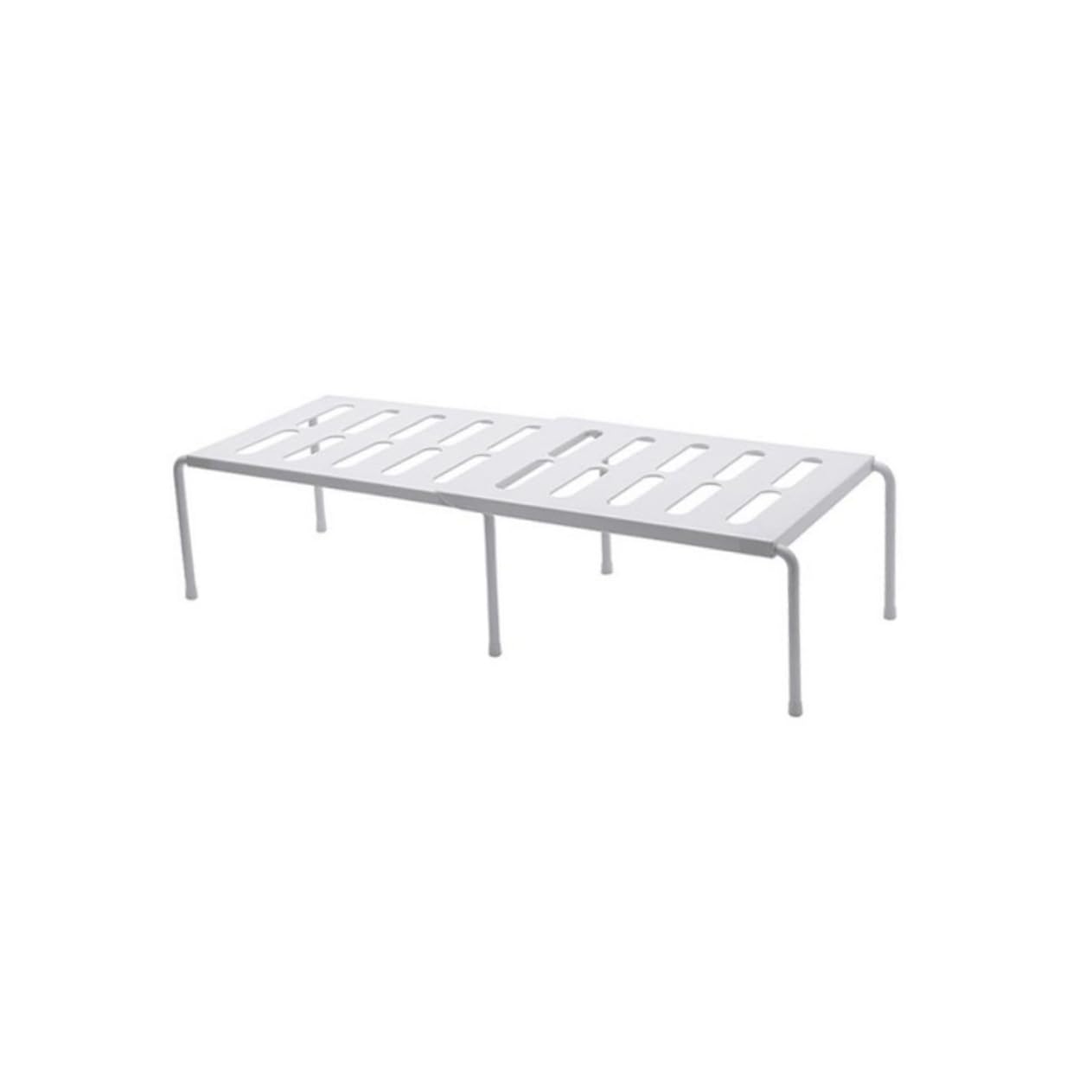 Vaguelly 2pezzi Scaffale Portaoggetti Da Cucina in Plastica Ripiano Strati Per Pentole Scaffale Bianco e Grigio Per Cucina Ufficio e Ristorante