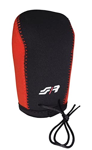 Simoni Racing Housse pour Pommeau de Vitesse Universal - Noir/Rouge + Logo