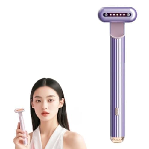 Nuvaskin 2.0 - Réduit Efficacement Les Cernes Et Les Poches Sous Les Yeux,Baguette Magique 4 En 1 Anti-âge Et Anti-rides,Appareil De Soin À Domicile (Violet-)