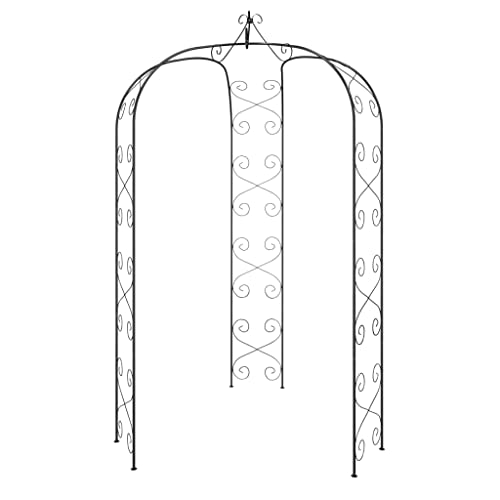 vidaXL �K�[�f���A�[�` O180x255cm �X�`�[���� �u���b�N, ���[�Y�A�[�`, �K�[�f���A�[�`�g�����X, �A�[�`�g�����X, �K�[�f���A�[�o�[, �������K�[�f���A�[�`, �p�[�S���g�����X, �p�[�S���A�[�`, �������A�[�o�[, ���[�Y�A�[�`�g�����X