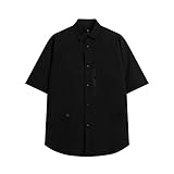 GFHSKRPL Light Mature Leisure Loose Men's Outdoor Nylon Functional Shirt T Shirt for Teenagers(D,Small)