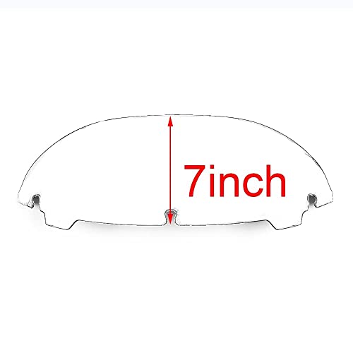 Image of 7 inch Black Round Windshield Windscreen Compatible for 2014-2022 Harley Davidson Touring Street Glide /Electra Glide /Ultra Limited /Tri Glide FLHT FLHX FLHXS FLHTK