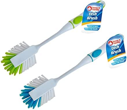Pick2basket Rainbow,Red Dish Washing Up Duzzit 4 Brushes