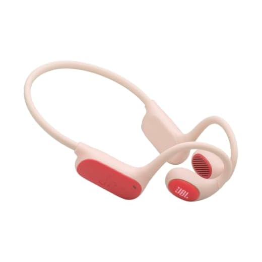 JBL Junior Free Kabellose Open-Ear-Kopfhörer für Kinder, leichtes und Robustes Design, bis zu 10 Std. Akkulaufzeit, Kindersicherung, JBL OpenSound and Safe Sound-Technologie, Peach