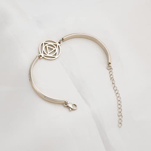 Image of One Day At A Time Bracelet Sobriety Gift Addiction Recovery Gift AA Bracelet NA Gift Sobriety Gift 12 Step Gifts Motivational Gifts (one day B RG), 8 inches