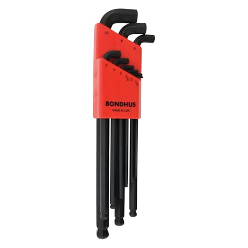 Bondhus 16599 Set of 9 Balldriver Stubby L-wrenches sizes 1.5-10mm