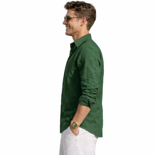 Image of NexaFlair Man's Casual | Formal | Linen| Cotton | Regular Wear Collared | Fit Shirt for Men