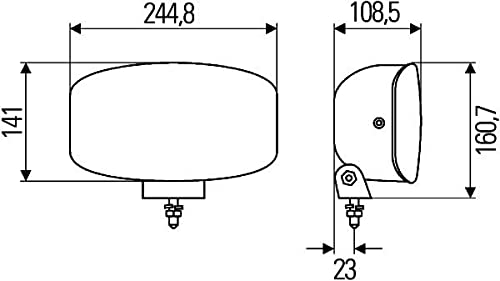 ES 4x Halogen Combo Spot / Position Lights – Black Housing, For Rollbar, Truck, Lorry, Tipper