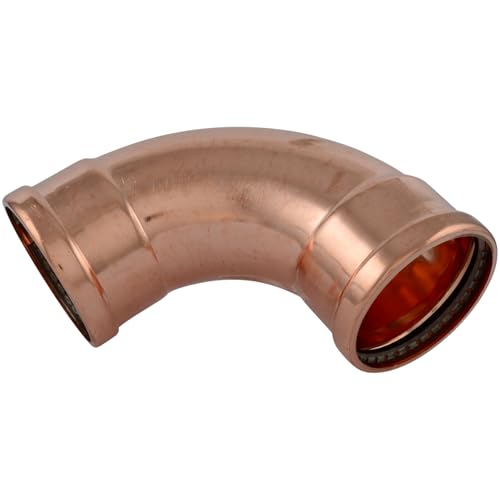 Image of SharkBite 4 x 4 Inch 90 Degree Elbow, Copper Press Plumbing Fitting, UPR02105