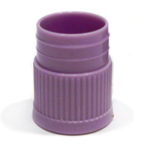 Test Tube Cap, Hollow Bottom Type, 16mm, Lavender, Karter Scientific 93A26 (Pack 25)