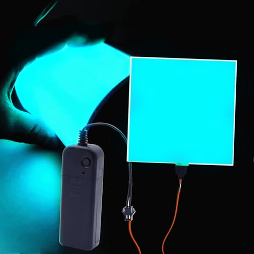 Panel LED flexible azul de 10x10 cm con lámina electroluminiscente EL cortable 2